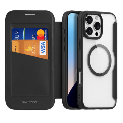 DUX DUCIS Skin X Pro for iPhone 16 Pro Leather Case Compatible with MagSafe Card Holder Phone Cove