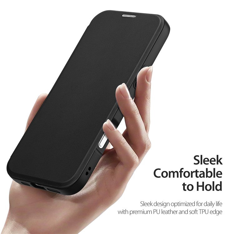 DUX DUCIS Skin X Pro for iPhone 16 Pro Leather Case Compatible with MagSafe Card Holder Phone Cove