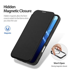 DUX DUCIS Skin X Pro for iPhone 16 Pro Leather Case Compatible with MagSafe Card Holder Phone Cove - TechGearPal