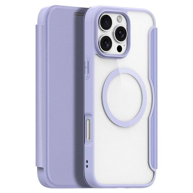 DUX DUCIS Skin X Pro for iPhone 16 Pro Leather Case Compatible with MagSafe Card Holder Phone Cove