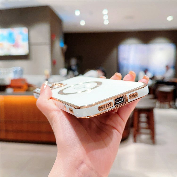 For iPhone 16 Pro Magnetic Case Slim Thin Flexible TPU Phone Cover with Love Hearts Patter