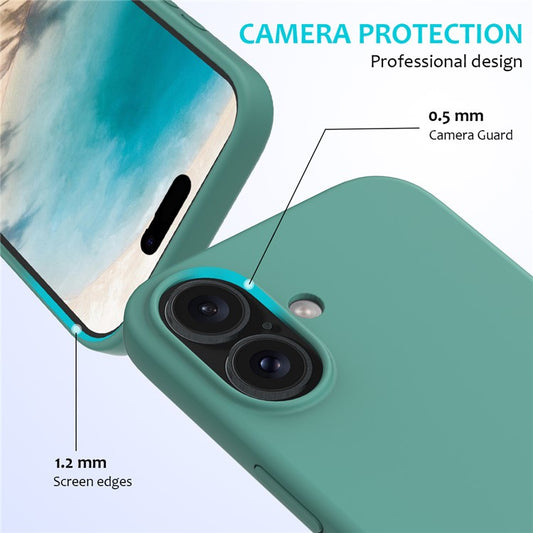 For iPhone 16 Case Liquid Silicone Soft Lining Shockproof Phone Cover - TechGearPal