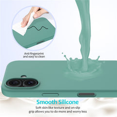 For iPhone 16 Case Liquid Silicone Soft Lining Shockproof Phone Cover - TechGearPal