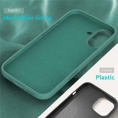 For iPhone 16 Case Liquid Silicone Soft Lining Shockproof Phone Cover - TechGearPal