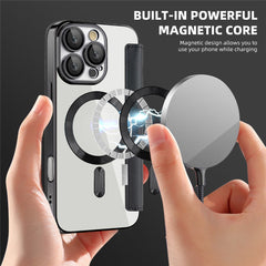For iPhone 16 Pro Max Magnetic Phone Case RFID Blocking Phone Leather Cover