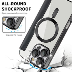 For iPhone 16 Pro Max Magnetic Phone Case RFID Blocking Phone Leather Cover