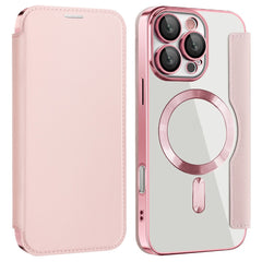 For iPhone 16 Pro Max Magnetic Phone Case RFID Blocking Phone Leather Cover