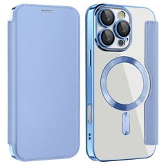 For iPhone 16 Pro Max Magnetic Phone Case RFID Blocking Phone Leather Cover