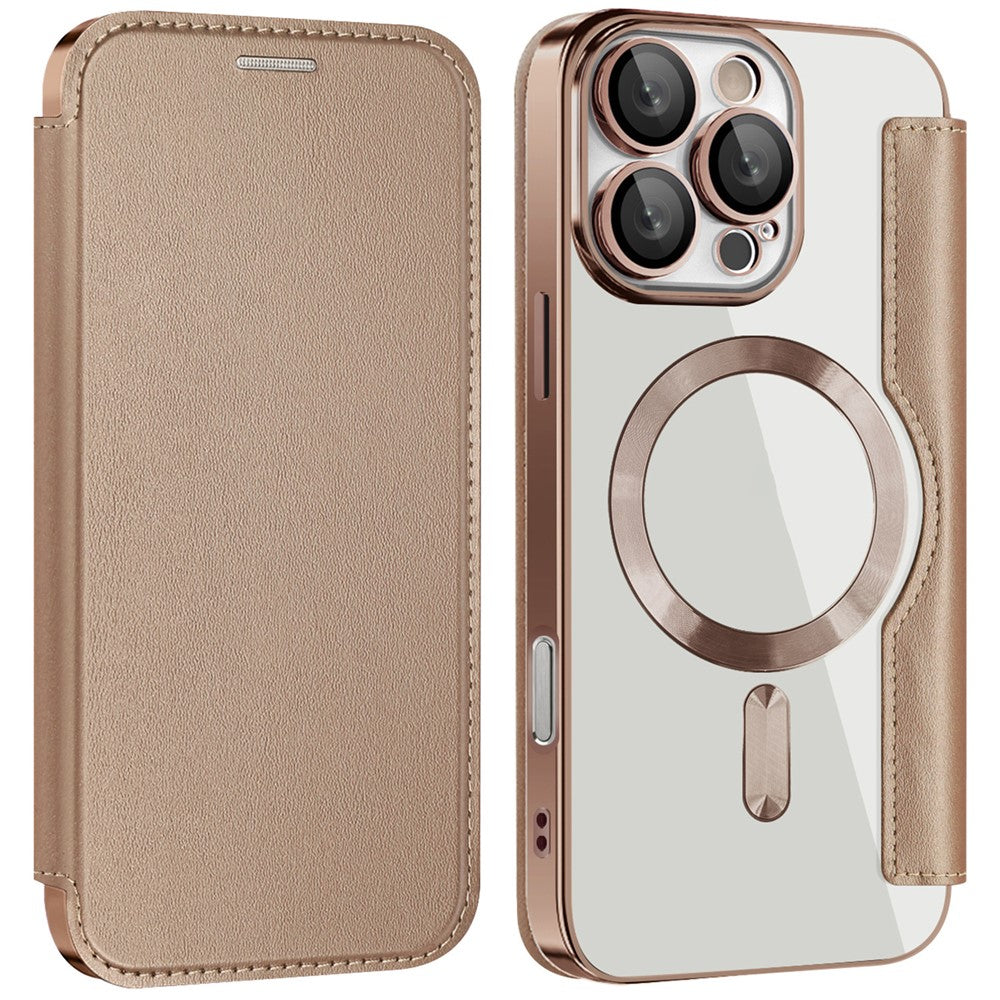 For iPhone 16 Pro Max Magnetic Phone Case RFID Blocking Phone Leather Cover