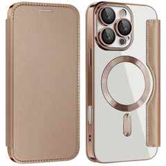 For iPhone 16 Pro Max Magnetic Phone Case RFID Blocking Phone Leather Cover