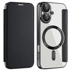 For iPhone 16 Plus Case Compatible with MagSafe RFID Blocking Leather Phone Cover