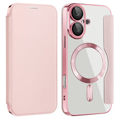 For iPhone 16 Plus Case Compatible with MagSafe RFID Blocking Leather Phone Cover