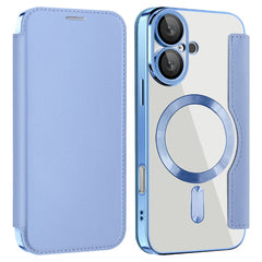 For iPhone 16 Plus Case Compatible with MagSafe RFID Blocking Leather Phone Cover