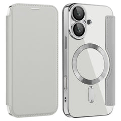 For iPhone 16 Plus Case Compatible with MagSafe RFID Blocking Leather Phone Cover