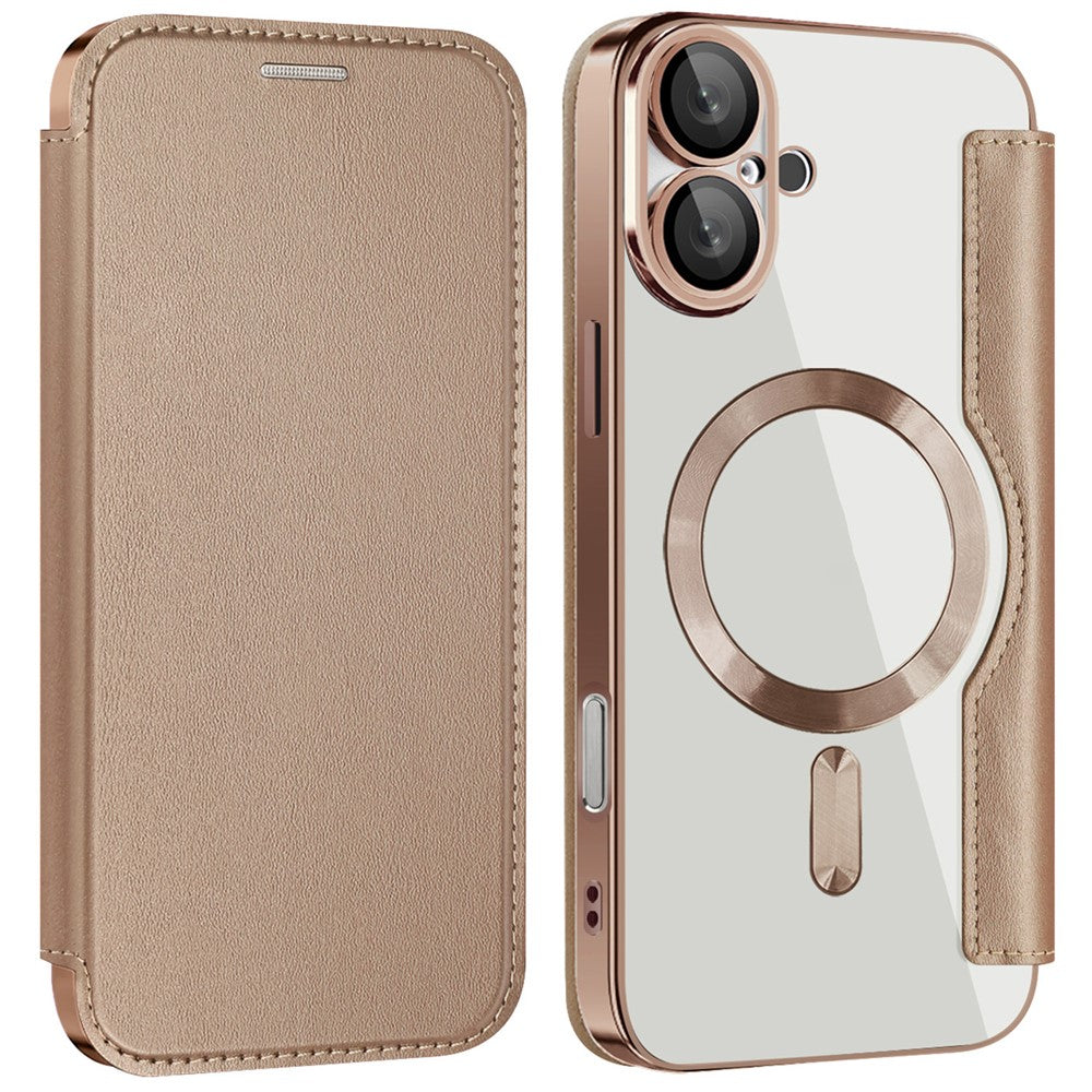 For iPhone 16 Plus Case Compatible with MagSafe RFID Blocking Leather Phone Cover