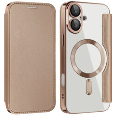 For iPhone 16 Plus Case Compatible with MagSafe RFID Blocking Leather Phone Cover