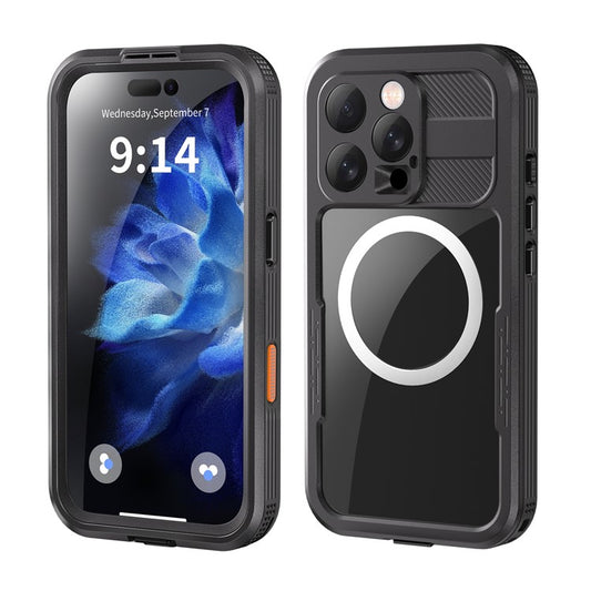 SHELLBOX For iPhone 16 Pro IP68 Waterproof Case Compatible with MagSafe Clear Phone Cover - TechGearPal