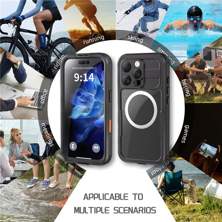 SHELLBOX For iPhone 16 Pro IP68 Waterproof Case Compatible with MagSafe Clear Phone Cover - TechGearPal