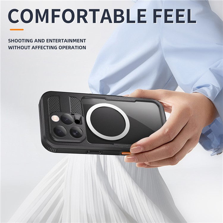 SHELLBOX For iPhone 16 Pro IP68 Waterproof Case Compatible with MagSafe Clear Phone Cover - TechGearPal