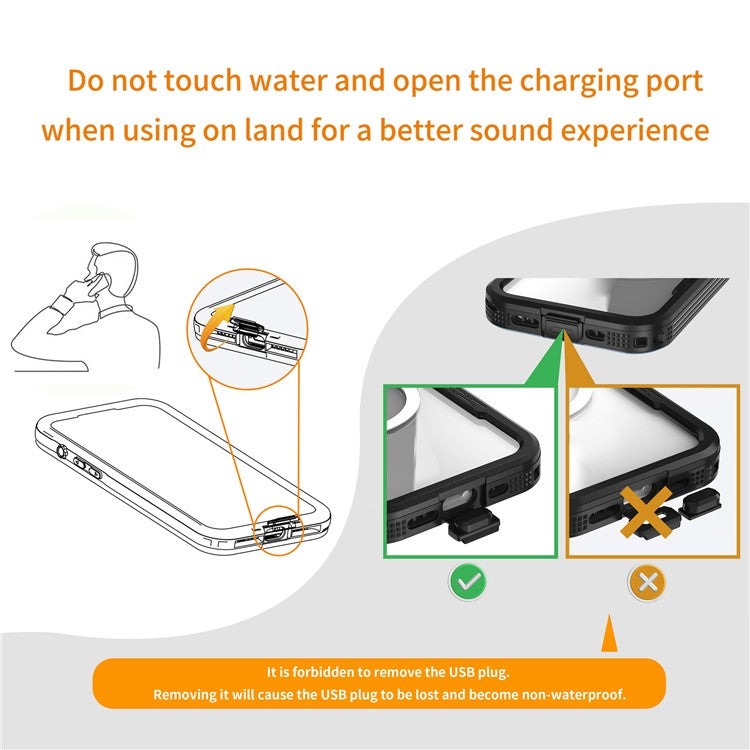 SHELLBOX For iPhone 16 Pro IP68 Waterproof Case Compatible with MagSafe Clear Phone Cover - TechGearPal