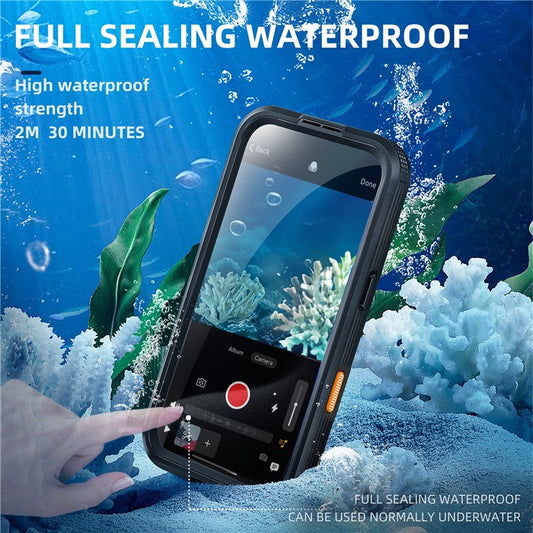 SHELLBOX For iPhone 16 Pro IP68 Waterproof Case Compatible with MagSafe Clear Phone Cover - TechGearPal