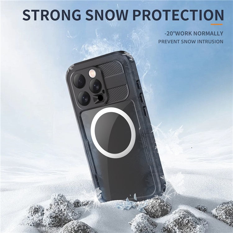 SHELLBOX For iPhone 16 Pro IP68 Waterproof Case Compatible with MagSafe Clear Phone Cover - TechGearPal