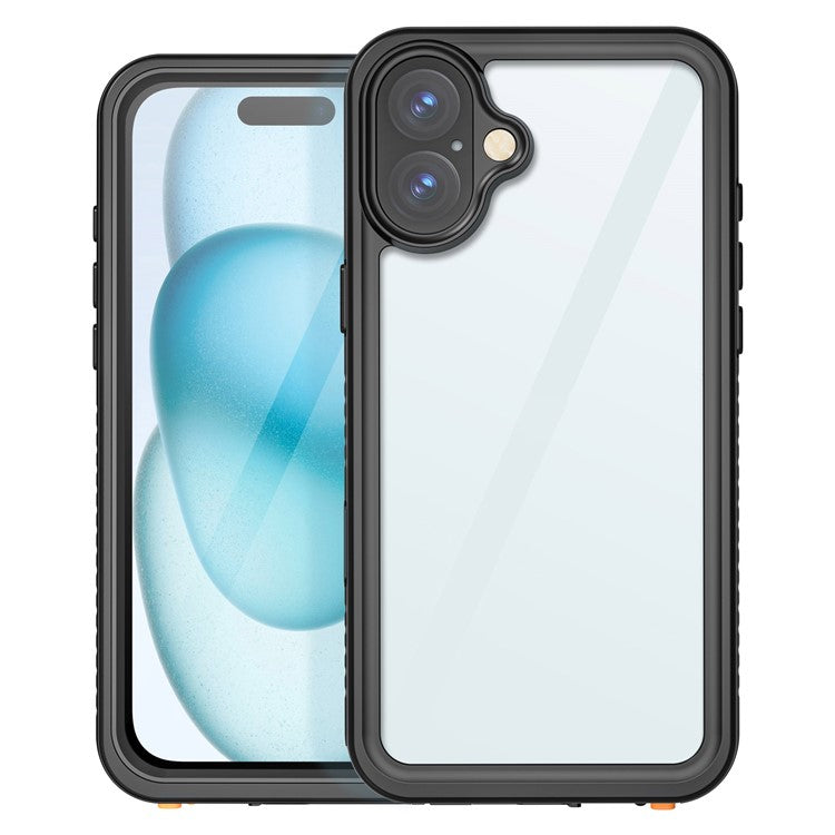 REDPEPPER FS Series For iPhone 16 Plus Phone Case IP68 Waterproof Clear Back Panel Phone Cover - TechGearPal