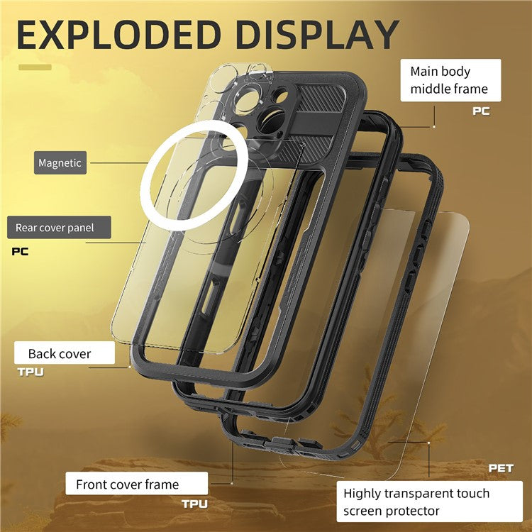 REDPEPPER For iPhone 16 Pro Case Compatible with MagSafe IP68 Waterproof Clear Phone Cover - TechGearPal