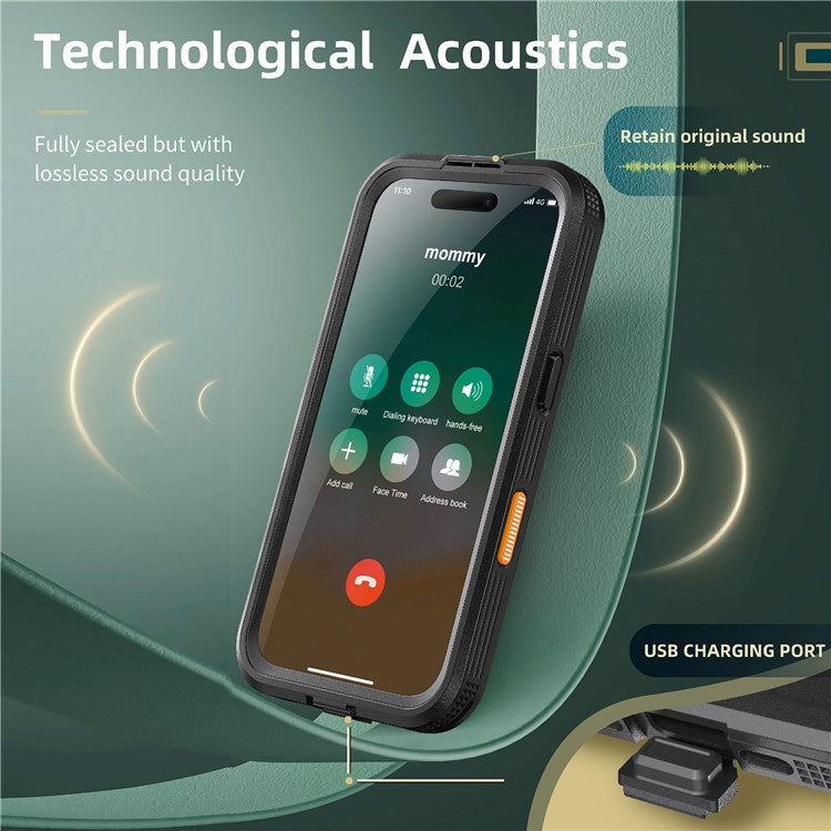 REDPEPPER For iPhone 16 Pro Case Compatible with MagSafe IP68 Waterproof Clear Phone Cover - TechGearPal