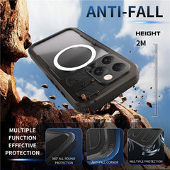 REDPEPPER For iPhone 16 Pro Case Compatible with MagSafe IP68 Waterproof Clear Phone Cover - TechGearPal