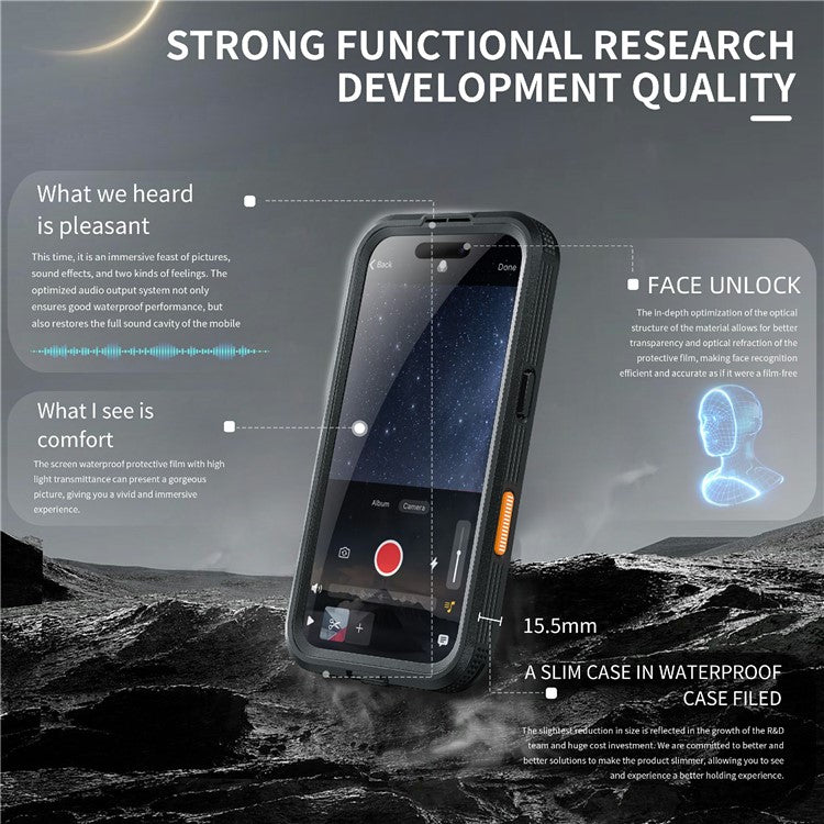 REDPEPPER For iPhone 16 Pro Case Compatible with MagSafe IP68 Waterproof Clear Phone Cover - TechGearPal