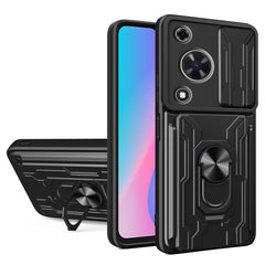 For Huawei nova Y72 4G Case PC+TPU Kickstand Phone Back Cover with Camera Slider