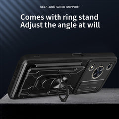 For Huawei nova Y72 4G Case PC+TPU Kickstand Phone Back Cover with Camera Slider