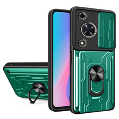 For Huawei nova Y72 4G Case PC+TPU Kickstand Phone Back Cover with Camera Slider