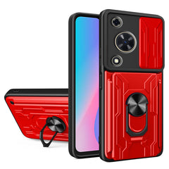 For Huawei nova Y72 4G Case PC+TPU Kickstand Phone Back Cover with Camera Slider