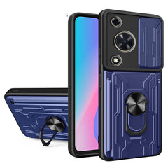 For Huawei nova Y72 4G Case PC+TPU Kickstand Phone Back Cover with Camera Slider