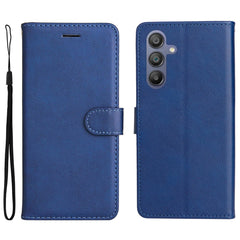 For Samsung Galaxy A17 5G / A26 5G / A16 5G / A16 4G Case Solid Color Leather Mobile Cover Wallet Stand with Strap