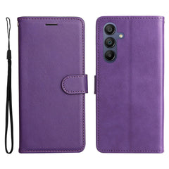 For Samsung Galaxy A17 5G / A26 5G / A16 5G / A16 4G Case Solid Color Leather Mobile Cover Wallet Stand with Strap