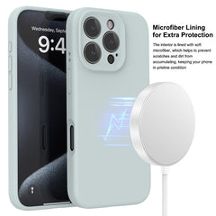 For iPhone 16 Pro Magnetic Case PC + Liquid Silicone Shockproof Protective Phone Cover - TechGearPal