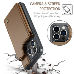 Coque arrière en cuir Caseme C22 pour iPhone 16 Pro Max avec emplacements pour cartes et blocage RFID 