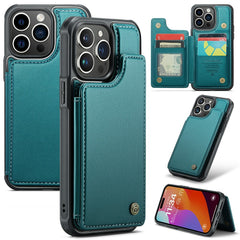 Coque arrière en cuir Caseme C22 pour iPhone 16 Pro Max avec emplacements pour cartes et blocage RFID 