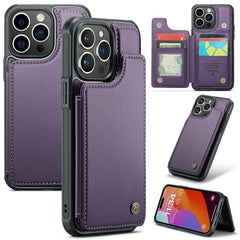 Coque arrière en cuir Caseme C22 pour iPhone 16 Pro Max avec emplacements pour cartes et blocage RFID 