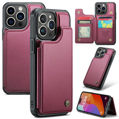 Coque arrière en cuir Caseme C22 pour iPhone 16 Pro Max avec emplacements pour cartes et blocage RFID 