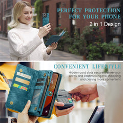 For iPhone 16 Pro Max Phone Cases CASEME Leather Cover with Detachable Wallet and Strap
