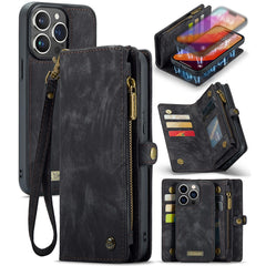 For iPhone 16 Pro Max Phone Cases CASEME Leather Cover with Detachable Wallet and Strap