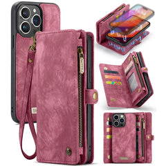 For iPhone 16 Pro Max Phone Cases CASEME Leather Cover with Detachable Wallet and Strap