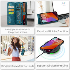 For iPhone 16 Pro Phone Cases CASEME 008 Leather Cover with Detachable Wallet and Strap