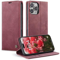 CASEME 013 Serie für iPhone 16 Pro Max Hülle Kartenhalter Ständer Leder Telefonabdeckung 