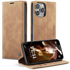 CASEME 013 Serie für iPhone 16 Pro Max Hülle Kartenhalter Ständer Leder Telefonabdeckung 