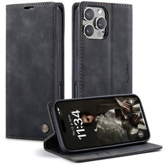 CASEME 013 Serie für iPhone 16 Pro Max Hülle Kartenhalter Ständer Leder Telefonabdeckung 